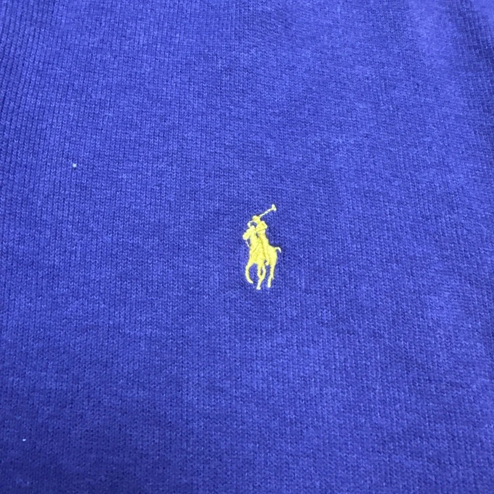 Polo by Ralph Lauren Purple Half-Zip Sweater with Yellow Pony